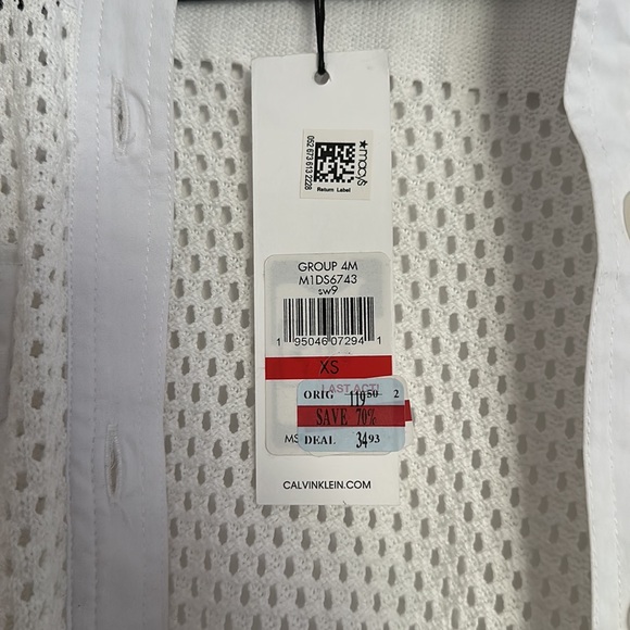 Calvin Klein Women's Open Cardigan with Belt - Picture 4 of 4